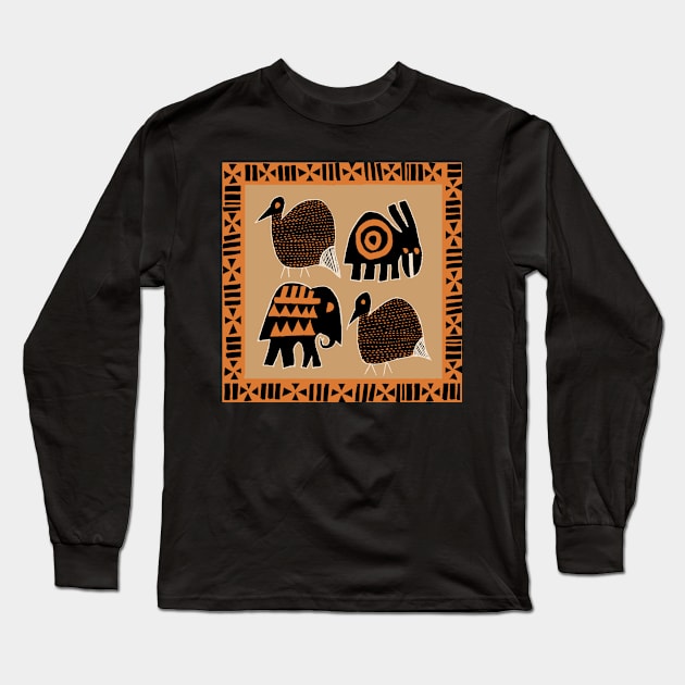 African Safari Animals Long Sleeve T-Shirt by Esprit-Mystique